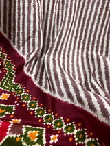 Rani Mukherjee Inspired Rust Color Soft Gajji Silk Saree with Patola Design | Printed Lehariya Patola design with Elephant Motifs - Kaash