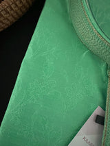 Readymade Men's Stylish Green Color Kurta Pajama for Men with Intricate Self Design - Kaash