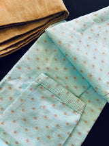 Sea Blue Color Jute Silk Kurta Pajama Set for Men - Self Embroidery and Zari Work - Wedding Kurta for Men - Indian Outfit in Green Colo - Kaash