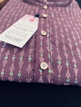 Sea Lavender Color Premium Silk Kurta Collection with Sequin & Embroidery Work | Designer Wedding Men Wear | Sequin Kurta - Kaash