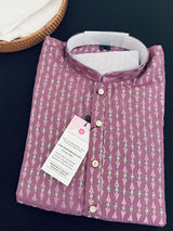 Sea Lavender Color Premium Silk Kurta Collection with Sequin & Embroidery Work | Designer Wedding Men Wear | Sequin Kurta - Kaash