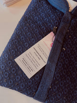 Sequin Chikhenkari Kurta Pajama Set in Dark Blue | Designer Wedding Mens Ethnic Wear | Wedding, Party Wear Kurta | Sequin Chikhenkari Kurta - Kaash