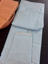 Sky Blue Color Men Kurta Pajama with Weave and Zari Work | Mens Ethnic Wear | Sherwani Style Kurta for Wedding - Kaash