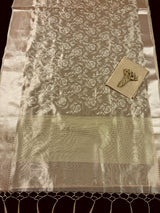 Deep Champagne Banarasi Tissue saree in banarasi tissue silk with intricate floral embroidery on tissue silk — Kaash Collection
