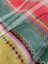 Statement Pure Linen by Linen Sabyasachi Inspired Multi Color Saree with Sliver Zari with Digital Prints - Kaash