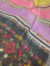 Statement Pure Linen by Linen Sabyasachi Inspired Multi Color Saree with Sliver Zari with Digital Prints - Kaash