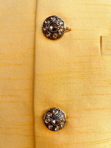 Sunflower Bright Yellow Color Modi Nehru Jacket For Men - Kaash