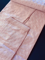 Tea Pink men's kurta pajama in raw silk (non-pure) with light-weight self-design — Kaash Collection