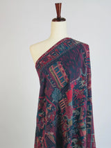 Teal kashmiri wool Kashmiri shawl with traditional floral design — Kaash Collection