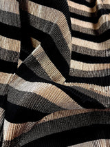 Black & Gold Pleated Half-and-Half saree in pleated fabric with pleated half-and-half party-wear — Kaash Collection