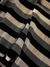 Black & Gold Pleated Half-and-Half saree in pleated fabric with pleated half-and-half party-wear — Kaash Collection