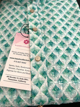 White and Green Sequin Chikhenkari Embroidery Kurta Pajama Set | Designer Indian Mens Wear | Wedding Party Wear Kurta for Men - Kaash