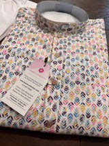 White Color Designer Kurta with Floral Digital Print in Soft Butter Silk with Gold Thread and Sequence Work | Mens Ethnic Wear - Kaash