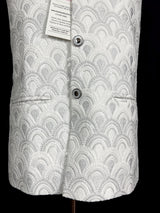 White Jacket for Men with Embroidery, thread and Sequin Work | Jacket for Kurta | Mens Wedding Wear Outfit | Men Waistcoat - Kaash