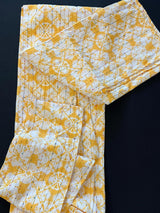 Yellow men's kurta pajama in soft cotton silk with sequin & colorful thread work — Kaash Collection