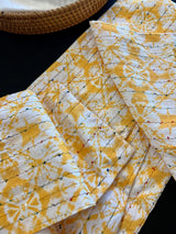 Yellow men's kurta pajama in soft cotton silk with sequin & colorful thread work — Kaash Collection