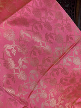 Baby Pink Soft Silk Floral dupatta in soft silk (non-pure) with floral jaal soft silk — Kaash Collection