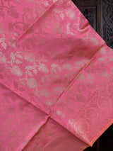Baby Pink Soft Silk Floral dupatta in soft silk (non-pure) with floral jaal soft silk — Kaash Collection
