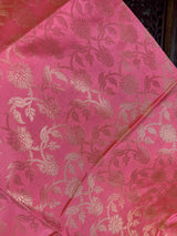 Baby Pink Floral Jaal Soft Silk Dupatta | Light Weight | Indian Dupatta | Stole | Scarf | Gift For Her | Dupattas for Gift | Indian Gifts - Kaash