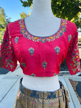 Banarasi Brocade Lehenga in Pink and Muted Gold Color with Embroidery Work - Kaash