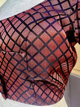 Black and Copper Color Readmade Brocade Blouse Padded Blouse - Kaash