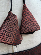 Black base with Copper Readymade Blouse with small Gold Color design in Brocade | Readymade Blouses | Stitched Blouse | ReadytoWear Blouses - Kaash