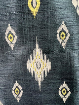 Boys Kurta Pajama Set in Charcoal Grey Color with Ikkat Prints | Raw Silk material with Cotton Lining | Kurta Pajama for Boys | Indian Wear - Kaash