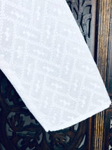 White Boys Pure Cotton Chikankari 2-piece kurta pajama set for boys with lucknowi chikankari on pure cotton — Kaash Collection