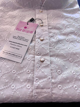 Cotton Chikankari Lucknowi Kurta Pajama Set for Men - Kaash