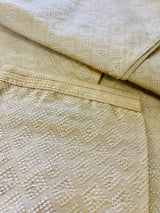 Cream Color Soft Silk Men Kurta Pajama with Self Design material with Lining | Kurta Pajama for Men for Weddings, Parties and Festivals - Kaash