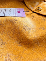 Designer Mango Yellow Modi Nehru Jacket For Men | Waist Coat | Jacket for Kurta | Gift For Him | Wedding Kurta | Kaash Collection - Kaash