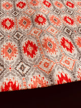 Designer Multi-Color Soft Silk Jacket with Sequence Work Nehru in Ikkat Prints | Jacket for Kurta | Groomsmen Wedding Jacket for Kurta - Kaash