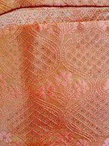 Designer Peachy Pink Modi Nehru Jacket For Men with Floral Design | Floral Jacket | Jacket for Kurta | Gift For Him | Wedding Kurta | Kaash - Kaash