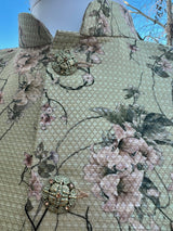 Designer Pista Green Gold Modi Nehru Jacket For Men in Jute Silk | Jackets for Kurtas | Gift For Him | Indian Wedding, Party Wear Jackets - Kaash