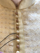 Designer Yellow Soft Silk Kurta with embroidery & zari work | Light Weight | Soft Silk Kurta with Lining | Wedding Wear | Kaash Collection - Kaash