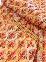 Exclusive and Premium Designer Yellow Color Chikankari Embroidery Men Kurta Pajama | Sequin Work, Mirrors & Block Prints | Wedding Kurta - Kaash