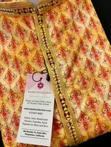 Exclusive and Premium Designer Yellow Color Chikankari Embroidery Men Kurta Pajama | Sequin Work, Mirrors & Block Prints | Wedding Kurta - Kaash