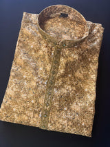 Exclusive Designer Mehandi Green Kurta with Digital Printing and Sequence Work in Soft Silk | Wedding Kurtas | Mehandi Function Kurta - Kaash