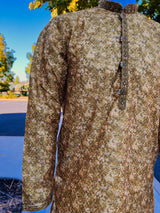 Exclusive Designer Mehandi Green Kurta with Digital Printing and Sequence Work in Soft Silk | Wedding Kurtas | Mehandi Function Kurta - Kaash