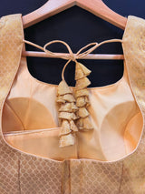Gold Color Brocade Readymade Blouse - Kaash