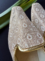 Gold Color Mens Wedding Handmade Shoes | Ethnic Jutti for Men | Traditional Handmade Mojari | Indian Wedding Shoes for Men | Shoe with Kurta - Kaash