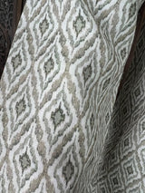 Greenish Grey Ikkat Digital Printed Linen Silk Kurta Pajama - Kaash