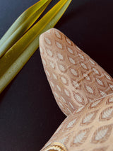 Handmade Mens Wedding Shoes in Gold | Ethnic Jutti for Men | Traditional Handmade Mojari | Indian Ethnic Wedding Footwear for Men - Kaash