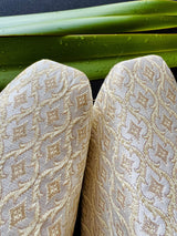 Handmade Mens Wedding Shoes in Off White | Mens Shoes for Kurtas | Traditional Mojari Shoes | Indian Ethnic Wedding Footwear for Men - Kaash