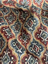 Ikkat Digital Printed Linen Silk Kurta with White Cotton Pajama - Kaash