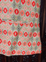 Ikkat Print Designer Multi-Color Soft Silk Jacket with Sequence Work | Jacket for Kurta | Groomsmen Wedding Jacket for Kurta - Kaash