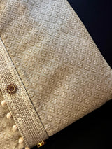 Light Mehndi Heena Green Silk Color Kurta Pajama Set with butti design on the Kurta | Kurta Pajama for Men | Men Ethnic Wear - Kaash