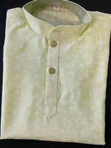 Light Pista Green Color Dhoti Kurta Set for Infants and Boys - Kaash