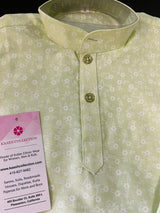 Light Pista Green Color Dhoti Kurta Set for Infants and Boys - Kaash