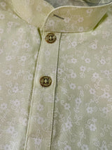 Light Pista Green Color Dhoti Kurta Set for Infants and Boys - Kaash